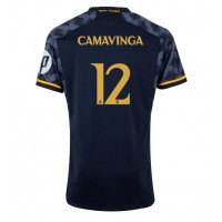 Camisa de Futebol Real Madrid Eduardo Camavinga #12 Equipamento Secundário 2023-24 Manga Curta